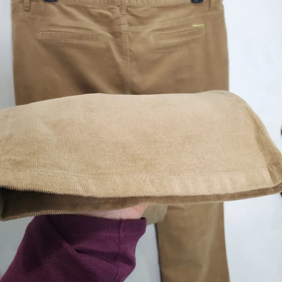 Michael Kors Tan Stretch Corduroy Pants Gold Ascents Sz 14 - Picture 8 of 9